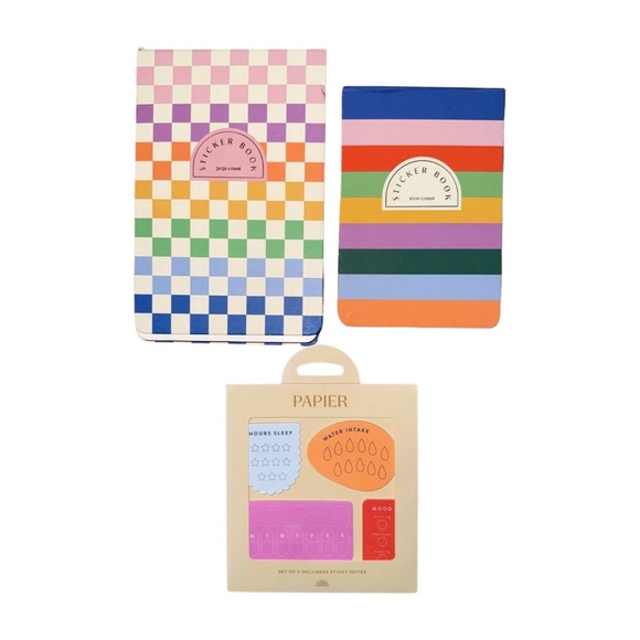 Sticker Book & Sticky Notes Set | Spritz Planner Stickers + Papier Wellness Trac - Picture 1 of 1